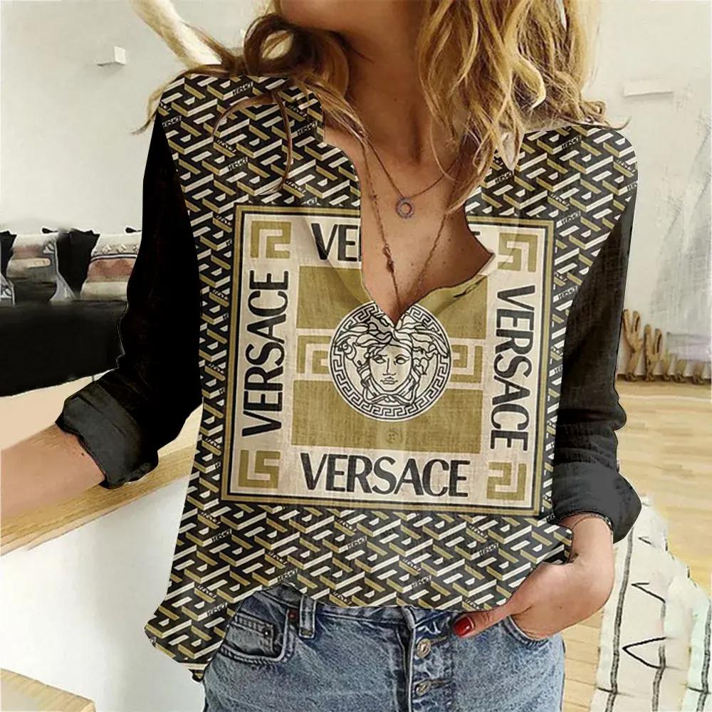 Versace Luxury Women Casual Shirt Linen Shirt WCS1069