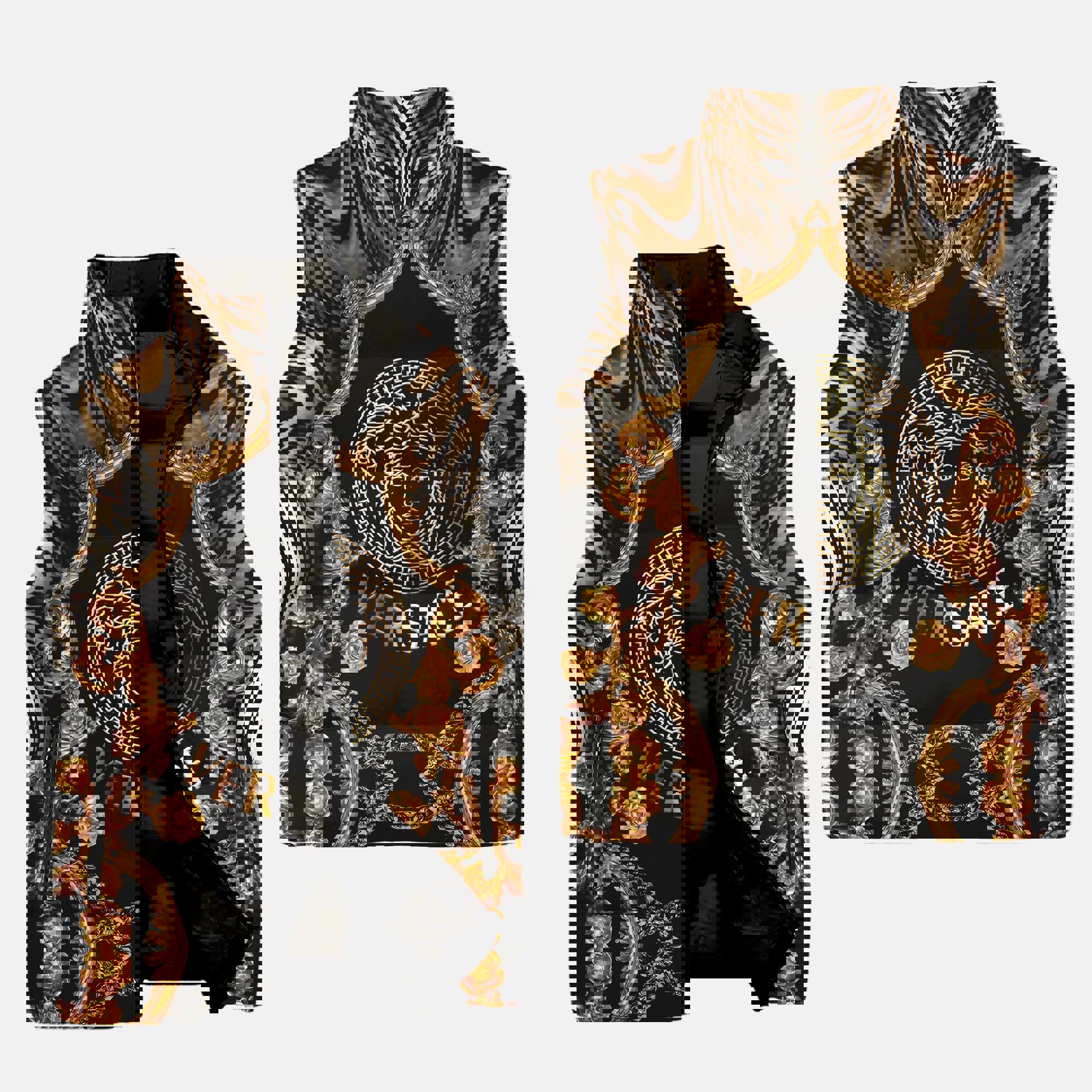 Versace Medusa Fashion Luxury Brand Premium Fashion 3D Sleeveless Down Jacket