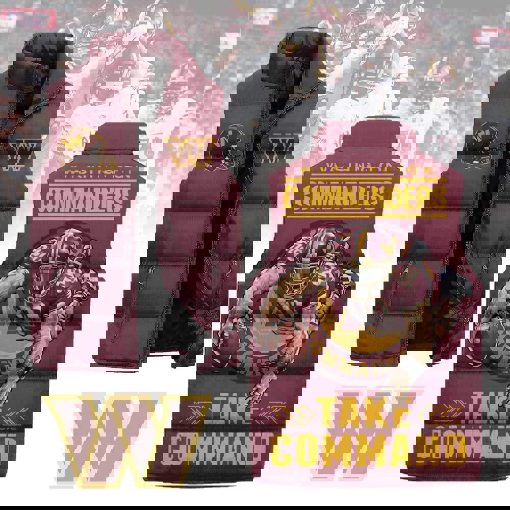 Washington Commanders Sleeveless Coat Sleeveless Vest Gift For Fans