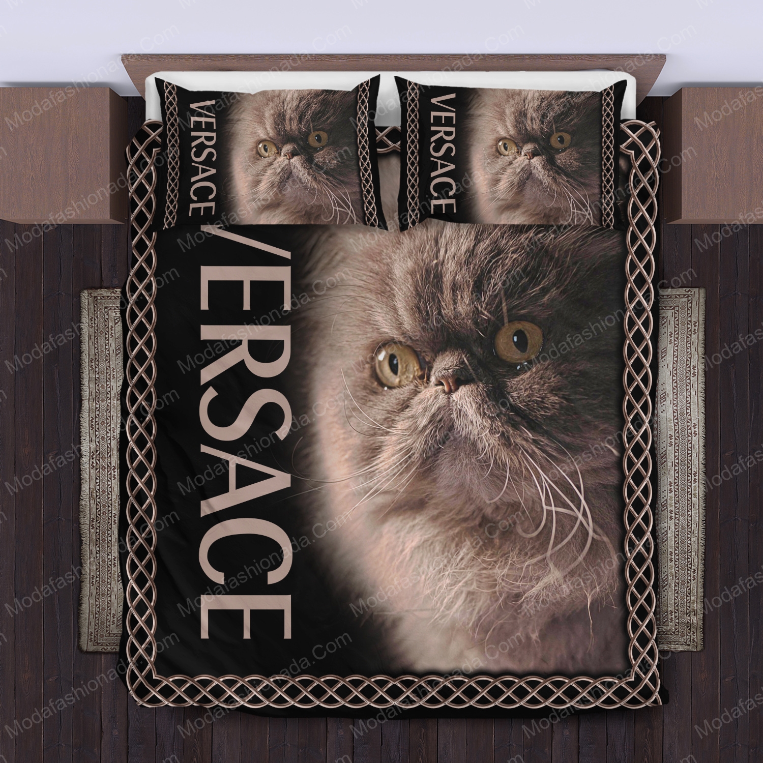 Persian cat versace bedding sets