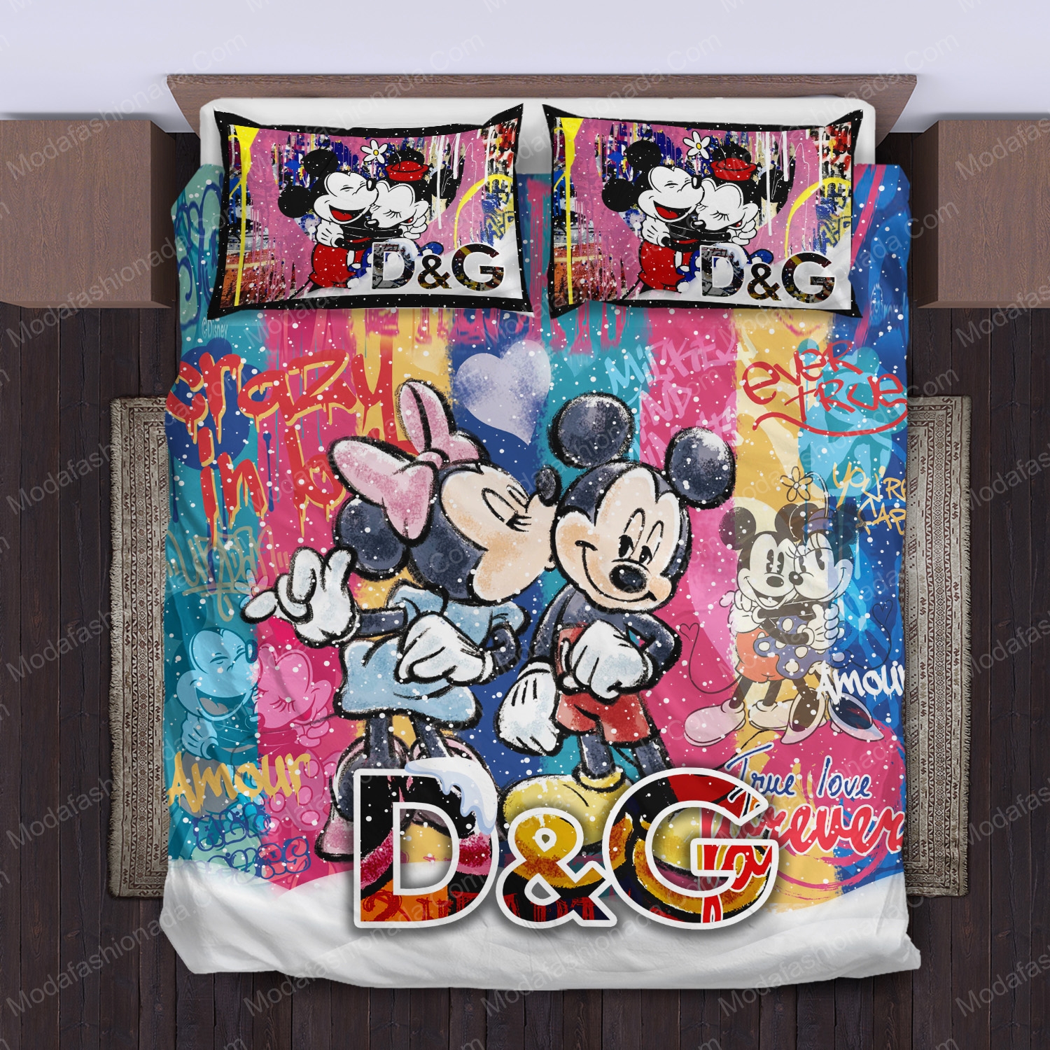 Dolce & gabbana mickey style merry christmas bedding sets