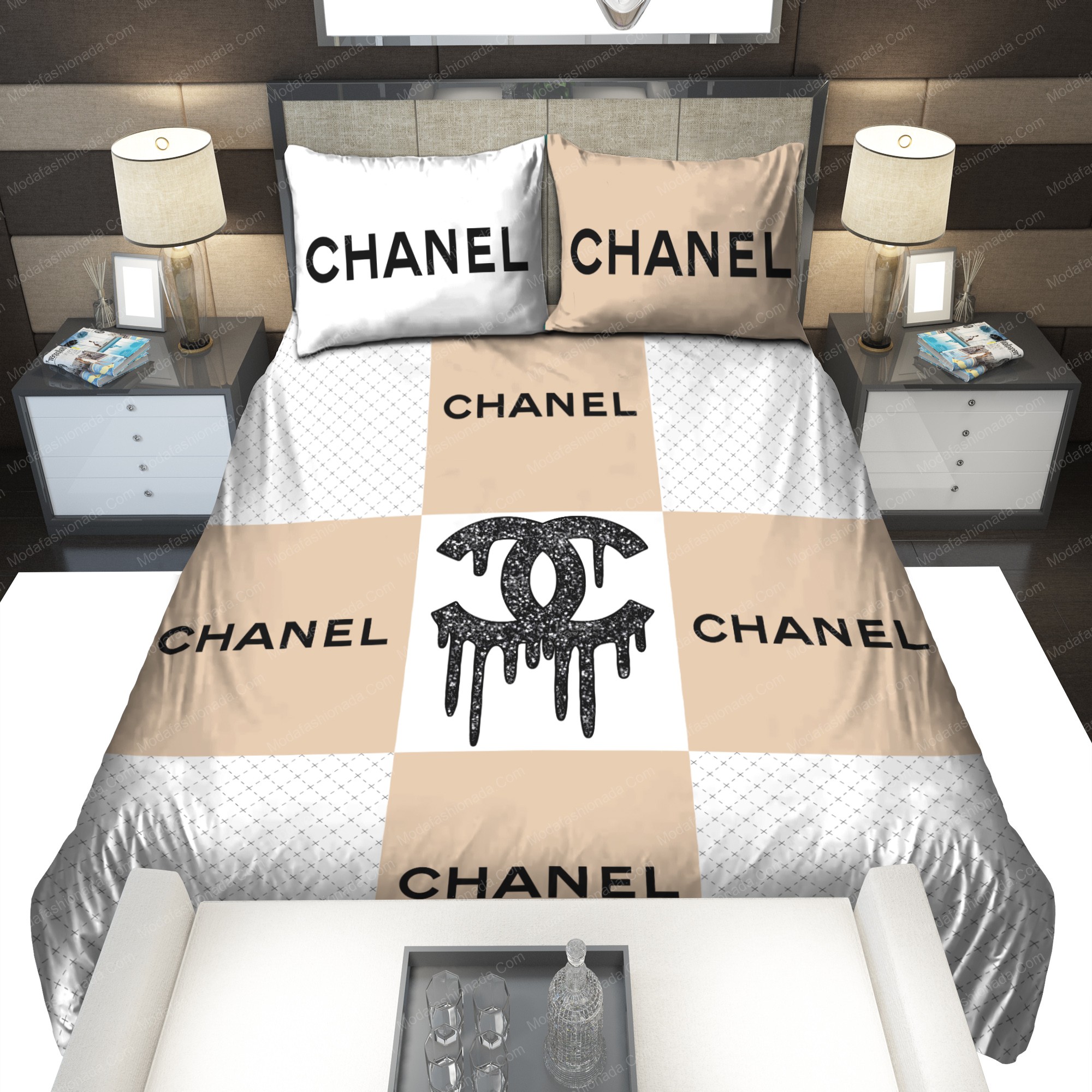 Chanel logo bedding sets