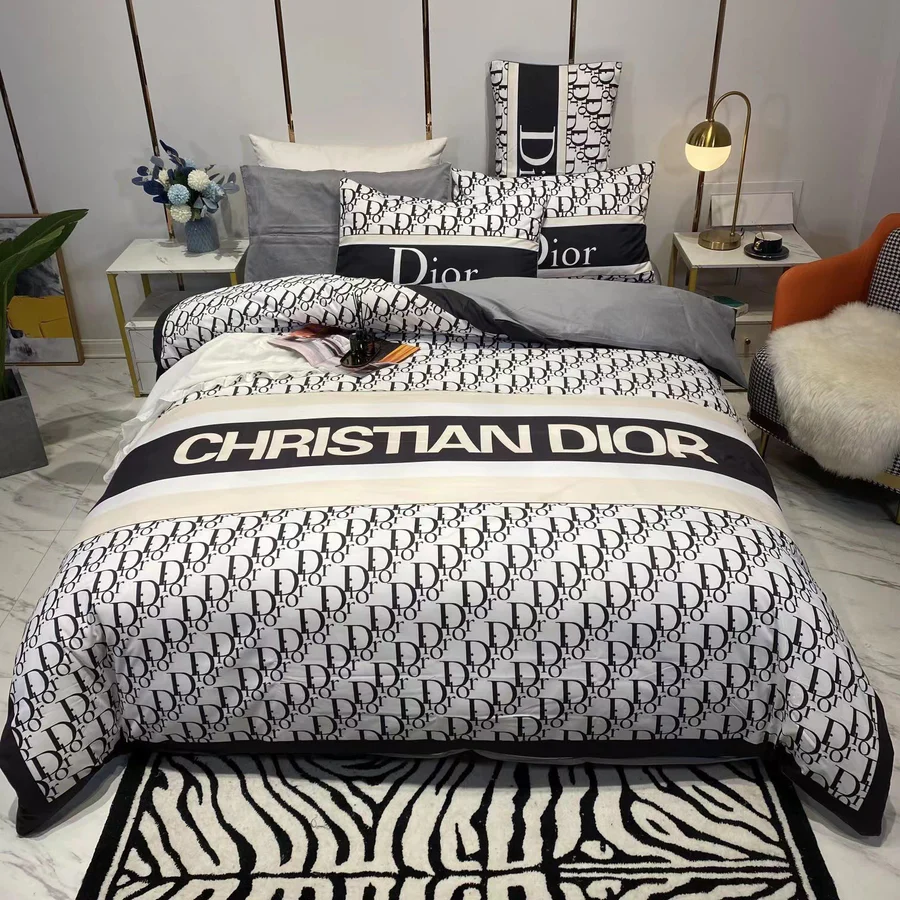 Dior Black & White Bedding Set