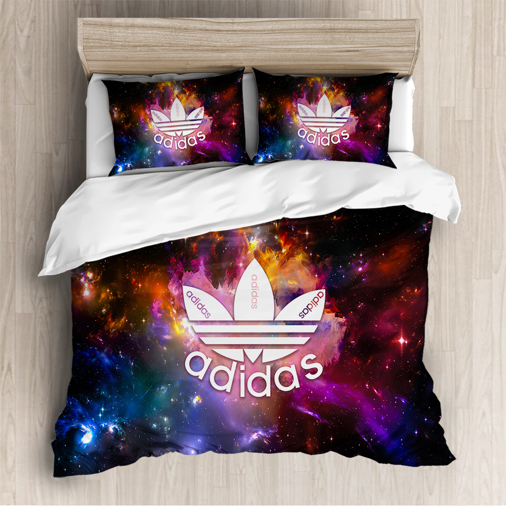 Adidas galaxy sky luxury brand bedding set bedspread duvet cover set home decor hn
