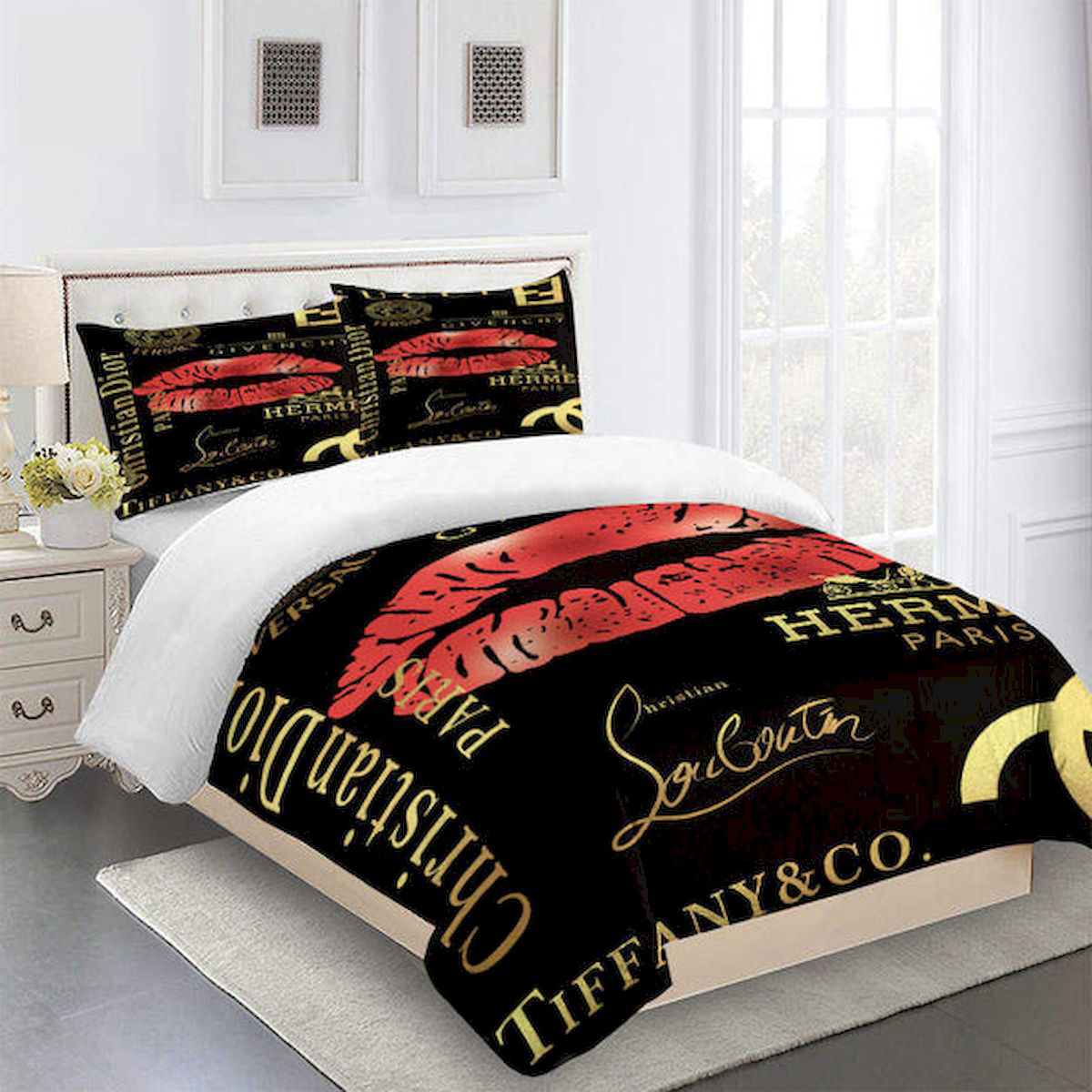Christian louboutin dior hermes chanel tiffany & co. luxury brand high-end bedding set home decor ht