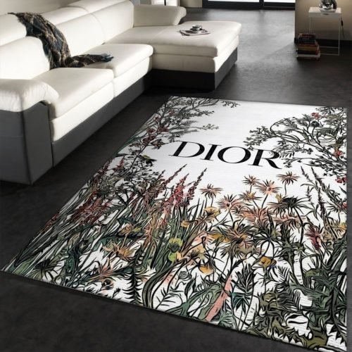 Dior flowers area carpet rug