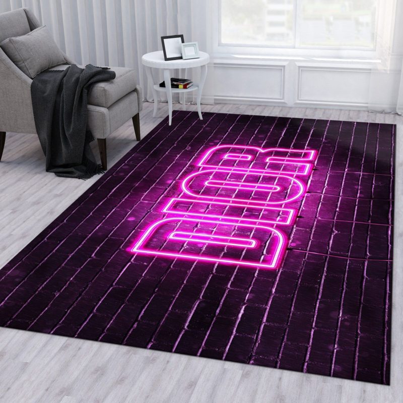 Dior neon area caret rug
