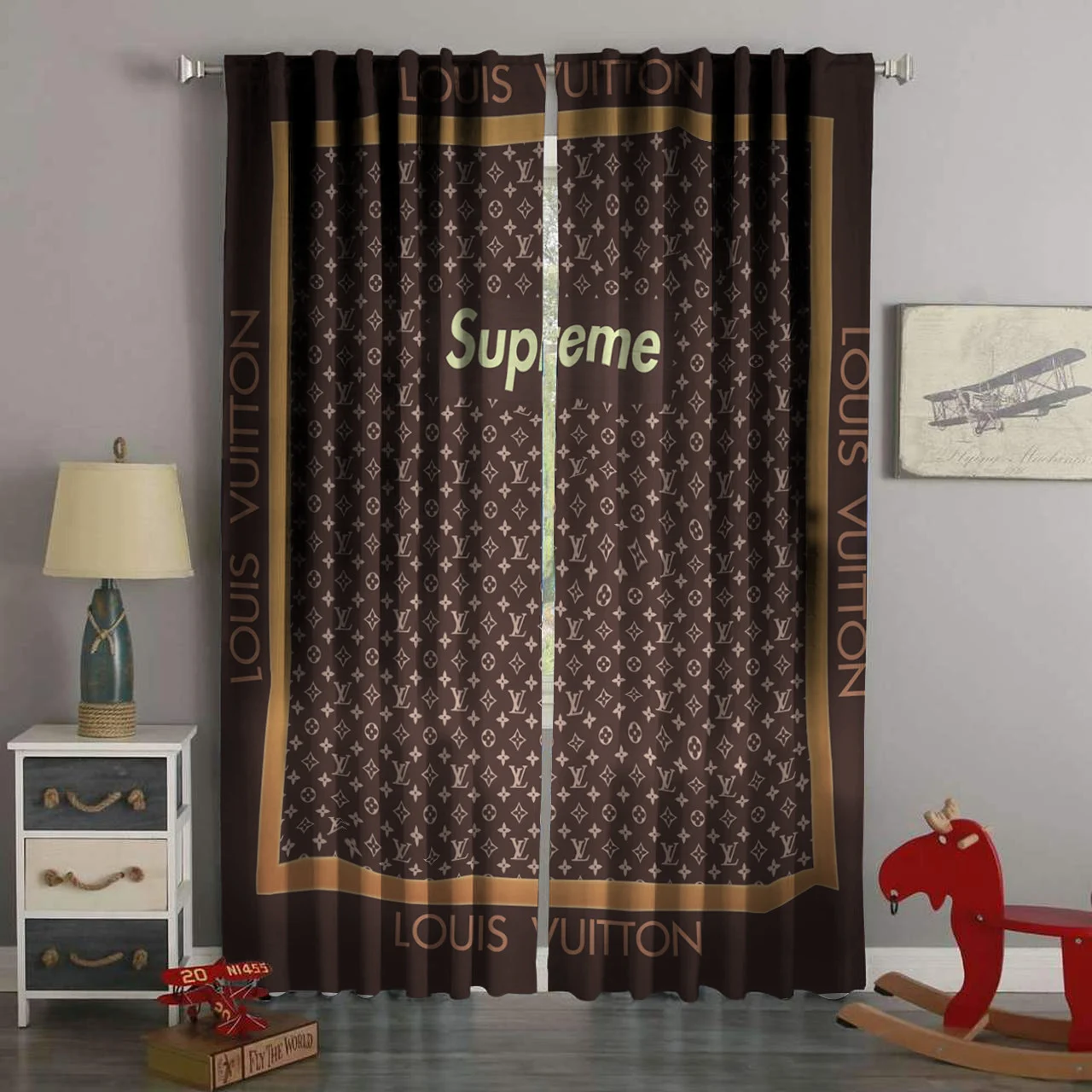 French luxury living room curtain #168