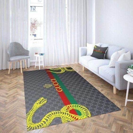Gucci snake area rug home living room