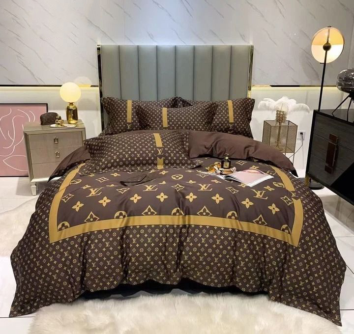 Louis vuitton lv luxury brand bedding set bedspread duvet cover set home decor hn