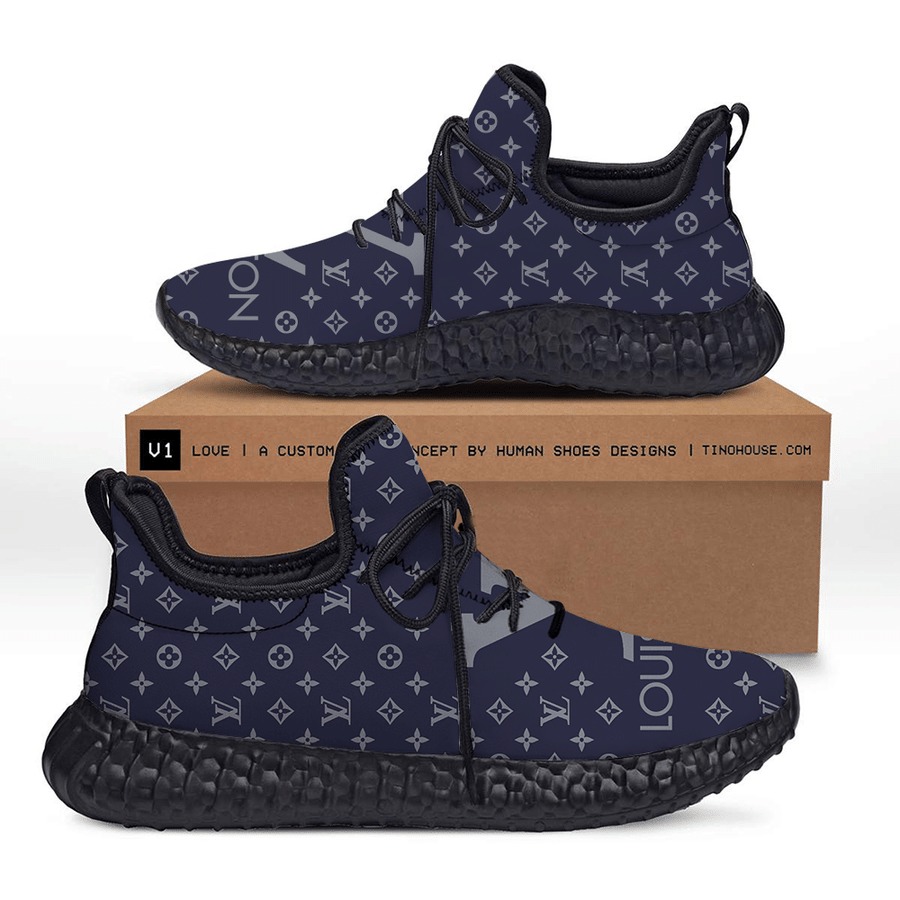 Louis vuitton navy monogram yeezy boost shoes sport sneakers