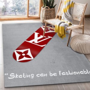 Louis vuitton skateboard area rug carpet