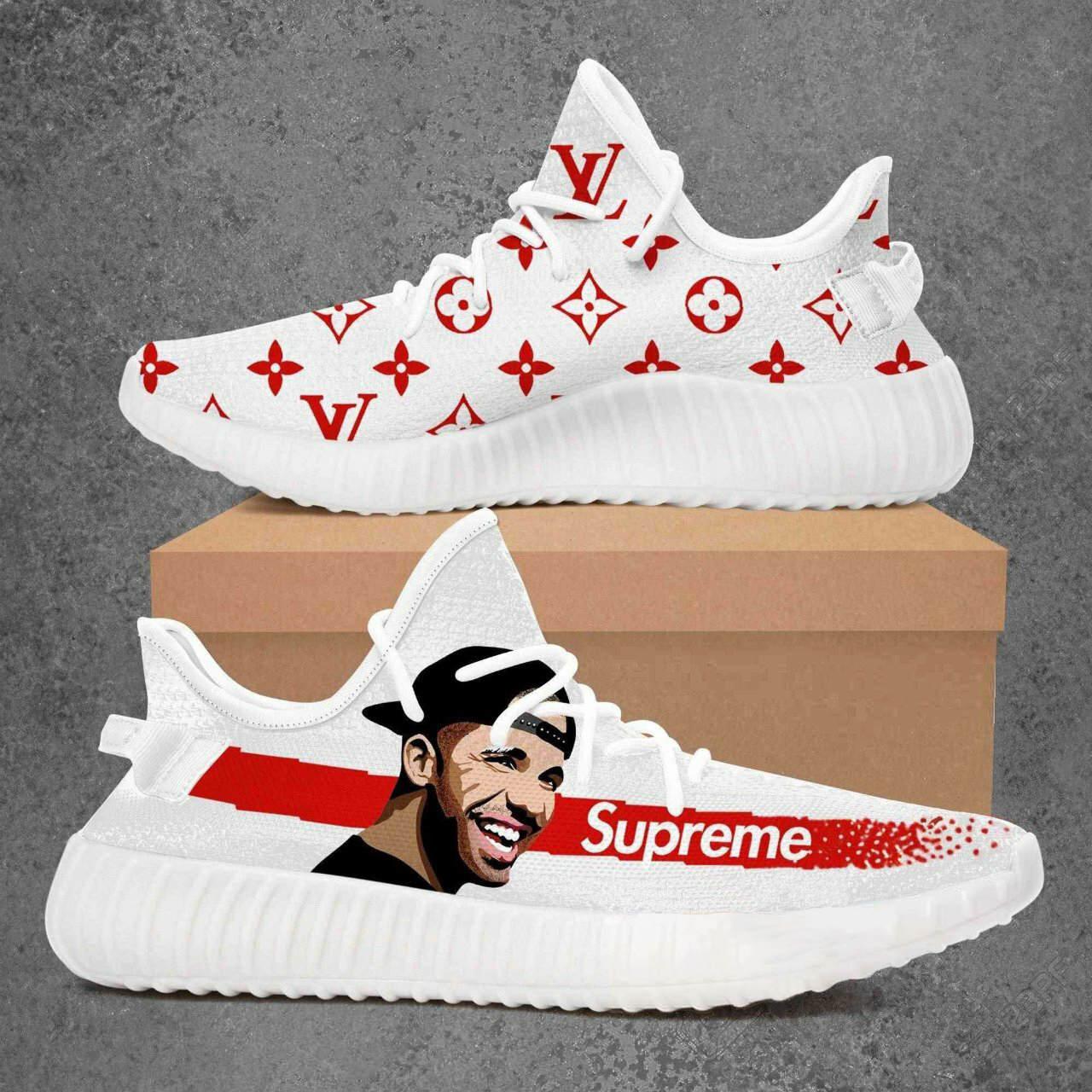 Louis vuitton supreme drake yeezy boost shoes sport sneakers #1
