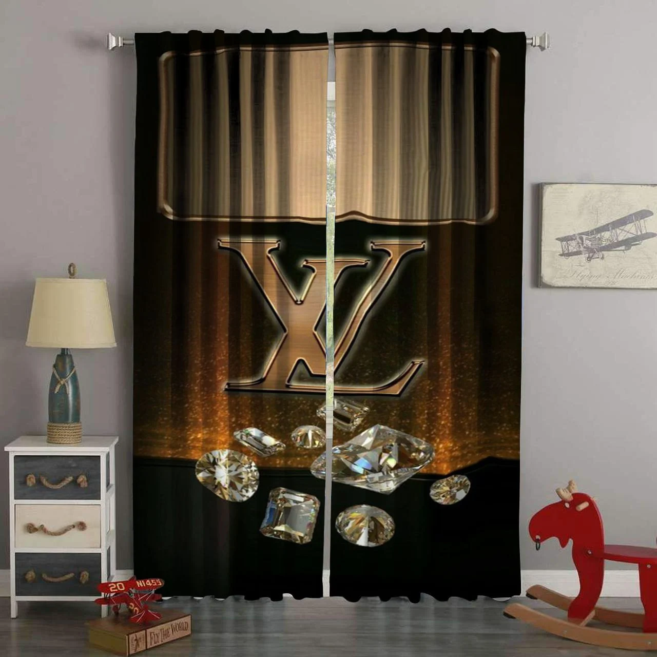 Luxury french fashion living room curtain set 58