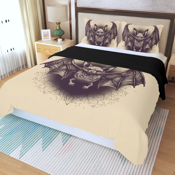 Wings of the Night – Bat-Themed Duvet Cover