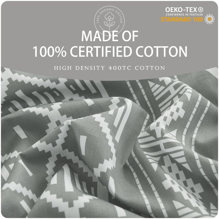 Scandinavian Style Bedding – Minimalist Tribal Design in Grey & White