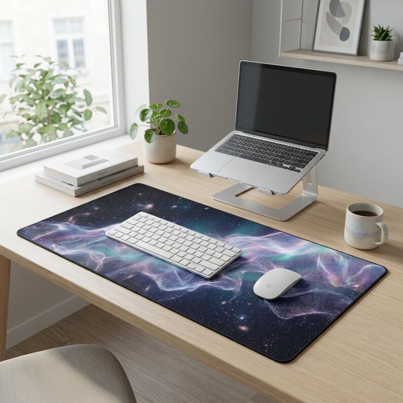 Black And Gold Celestial Desk Mat