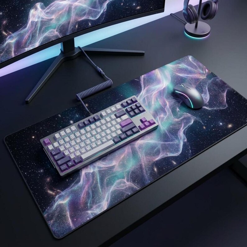 Black And Gold Celestial Desk Mat