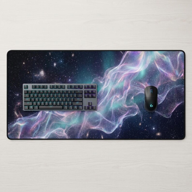Black And Gold Celestial Desk Mat