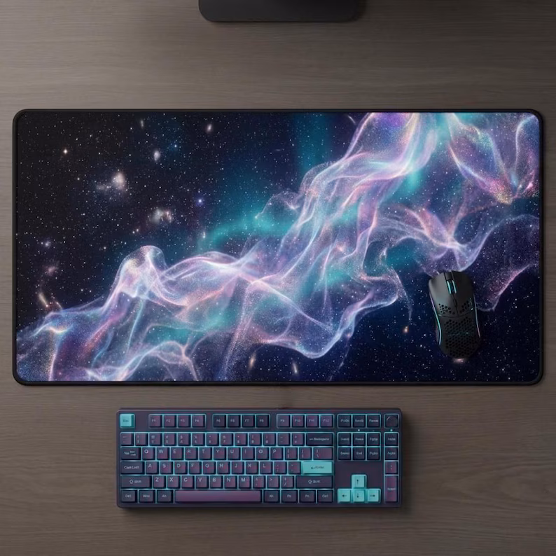 Black And Gold Celestial Desk Mat