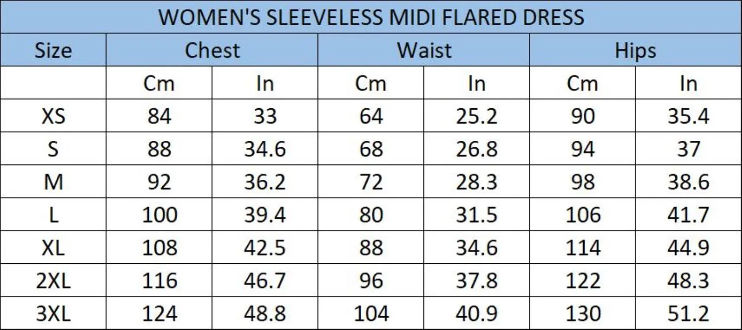 3D Sleeveless Flared Dress