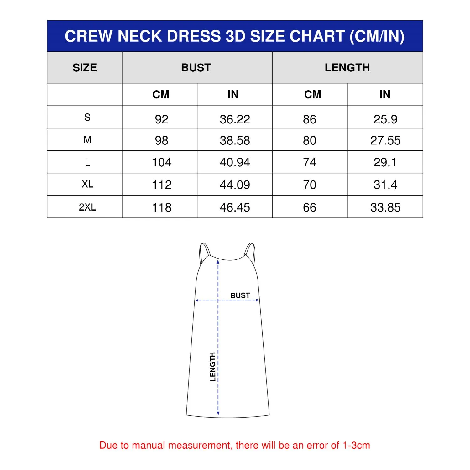 3D Crew-Neck Dress
