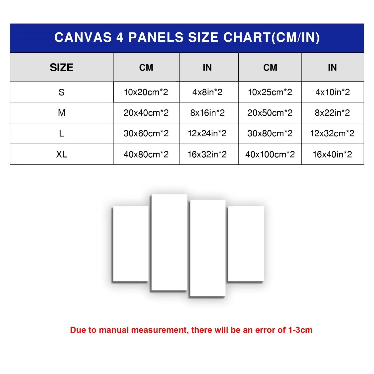 Canvas 4 Panels (Framed)