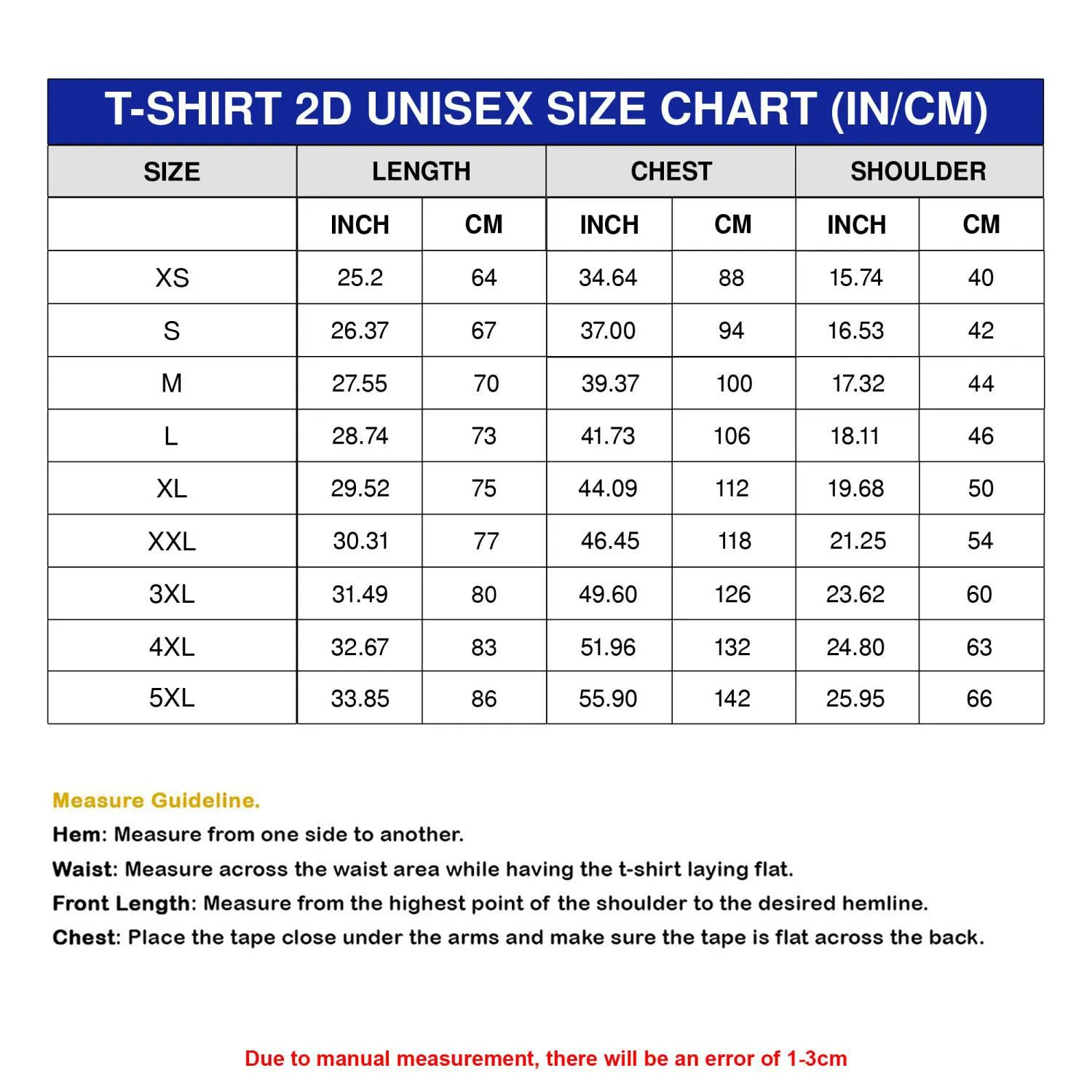 2D T-Shirt (AS Size)
