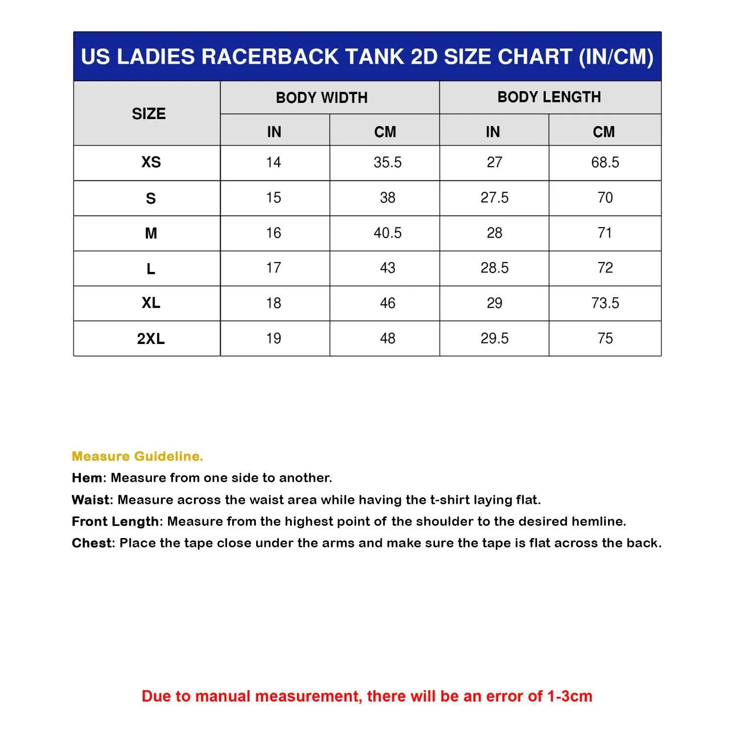 US Ladies Racerback Tank 2D