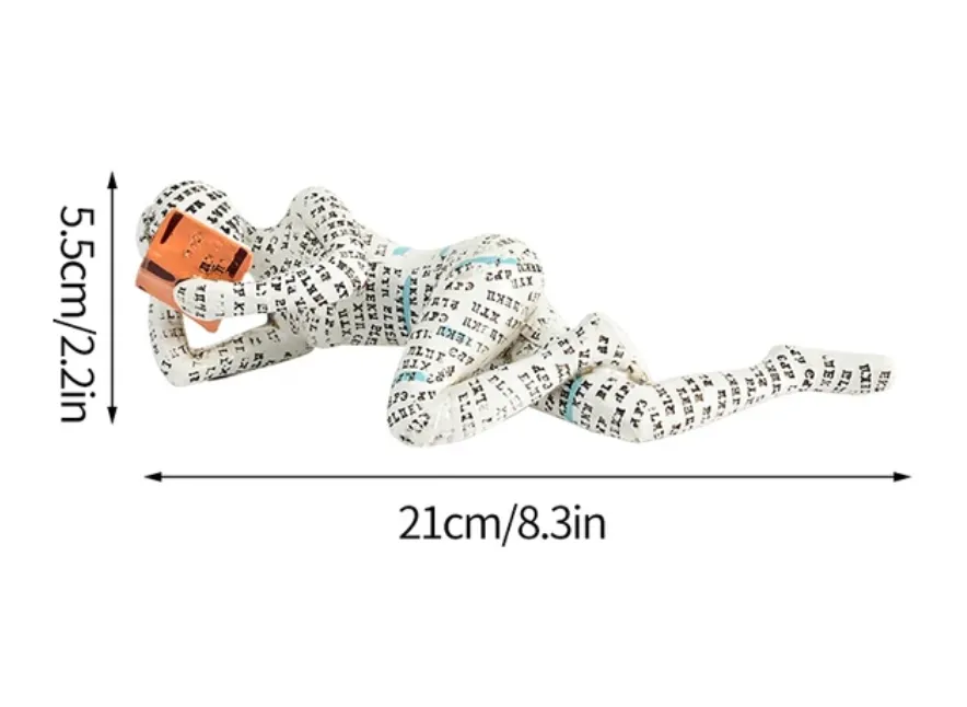 Nordic Reading Women Figurine Desk Accessories Elegant Room Office Ornaments