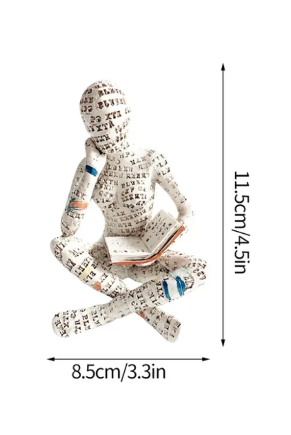 Nordic Reading Women Figurine Desk Accessories Elegant Room Office Ornaments