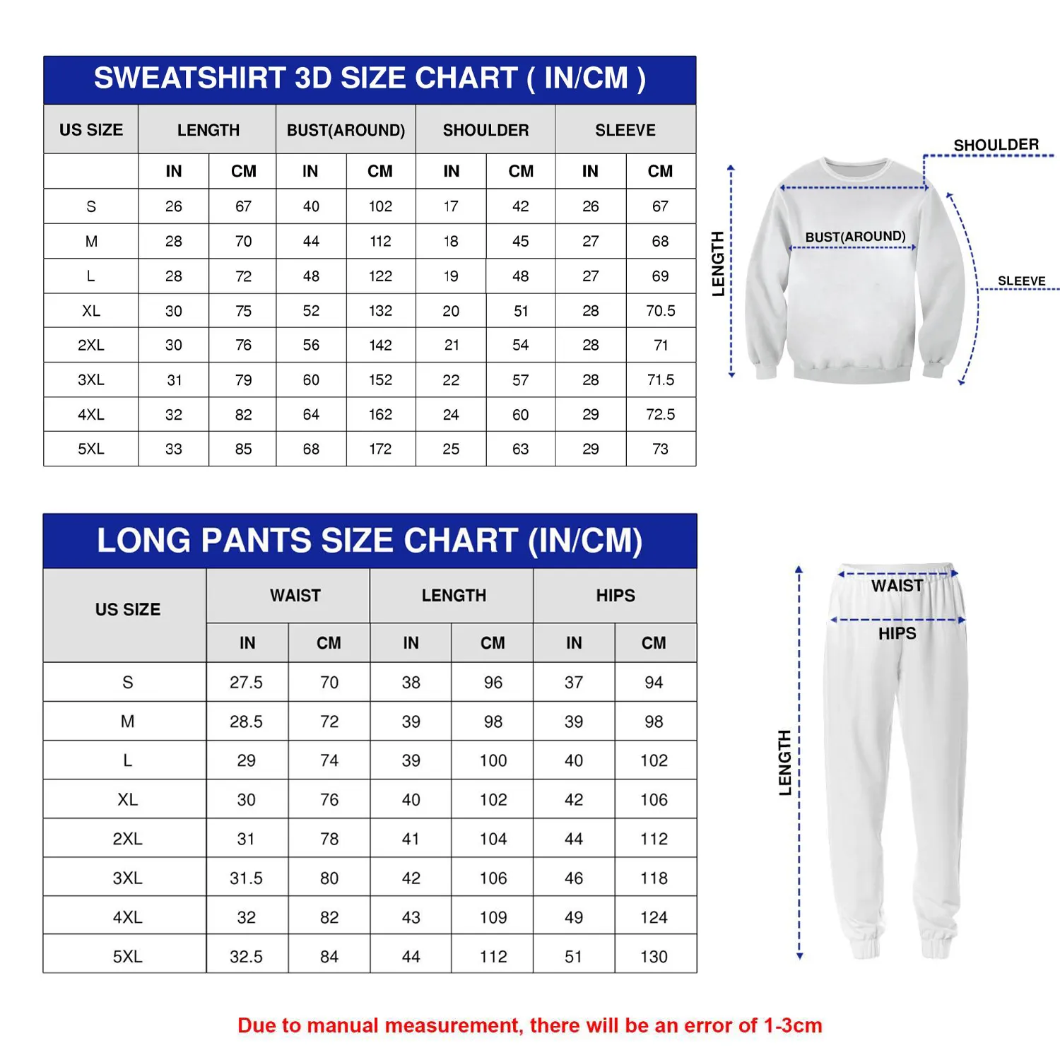 3D Sweatshirt and Long Pants Set