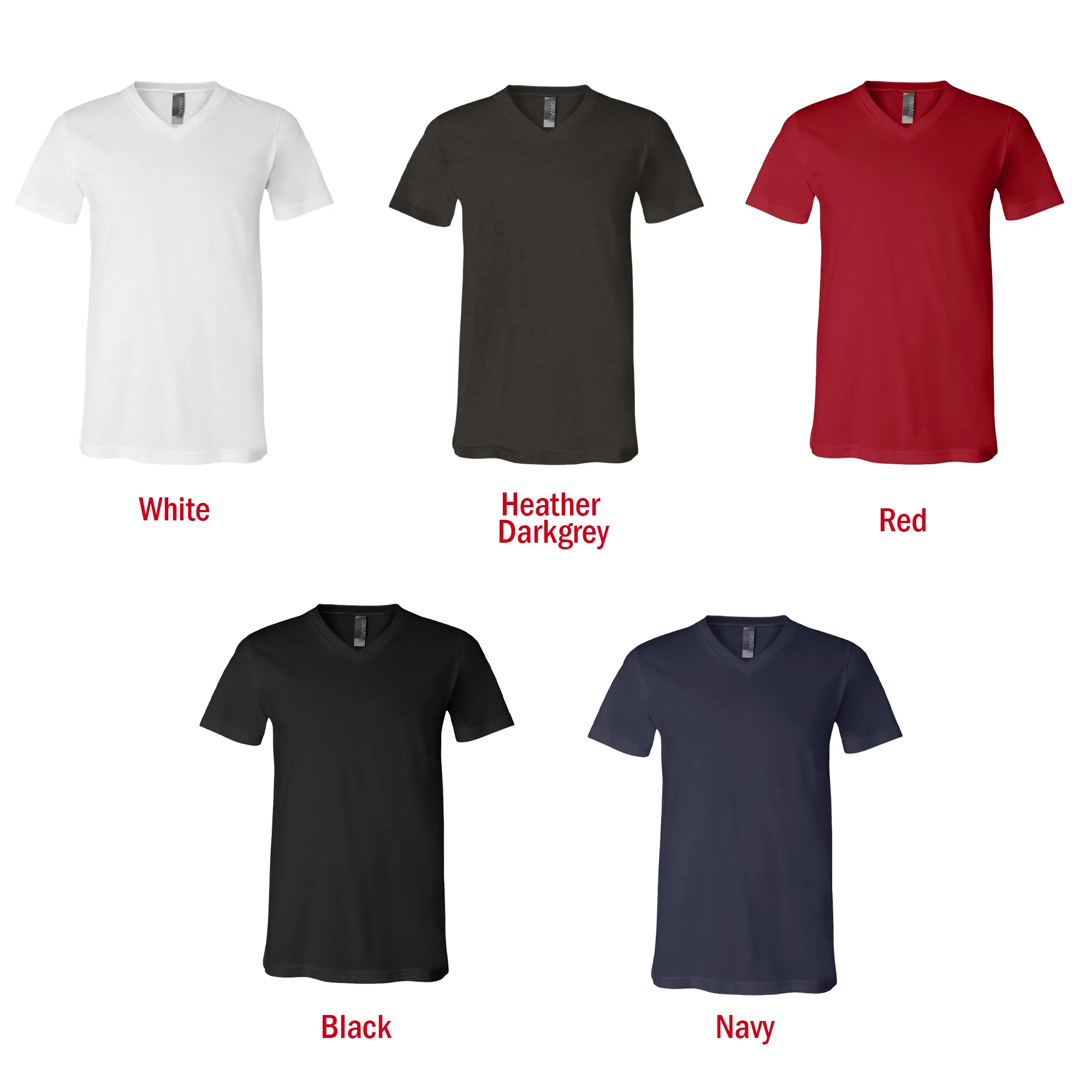 US Unisex Short Sleeve V-Neck Tee