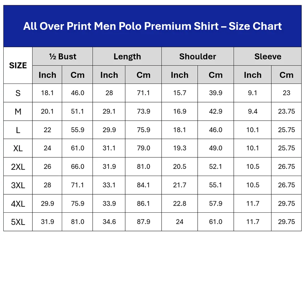 VN All Over Print Men Polo Premium Shirt