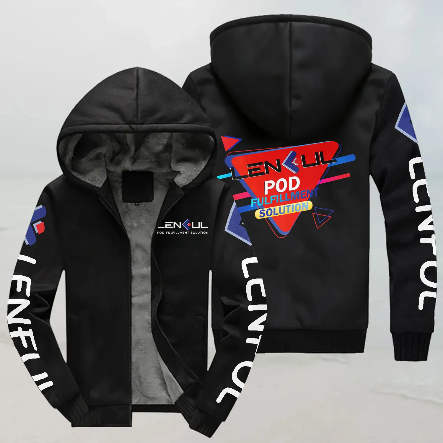 2D Fleece Zipper Hoodie