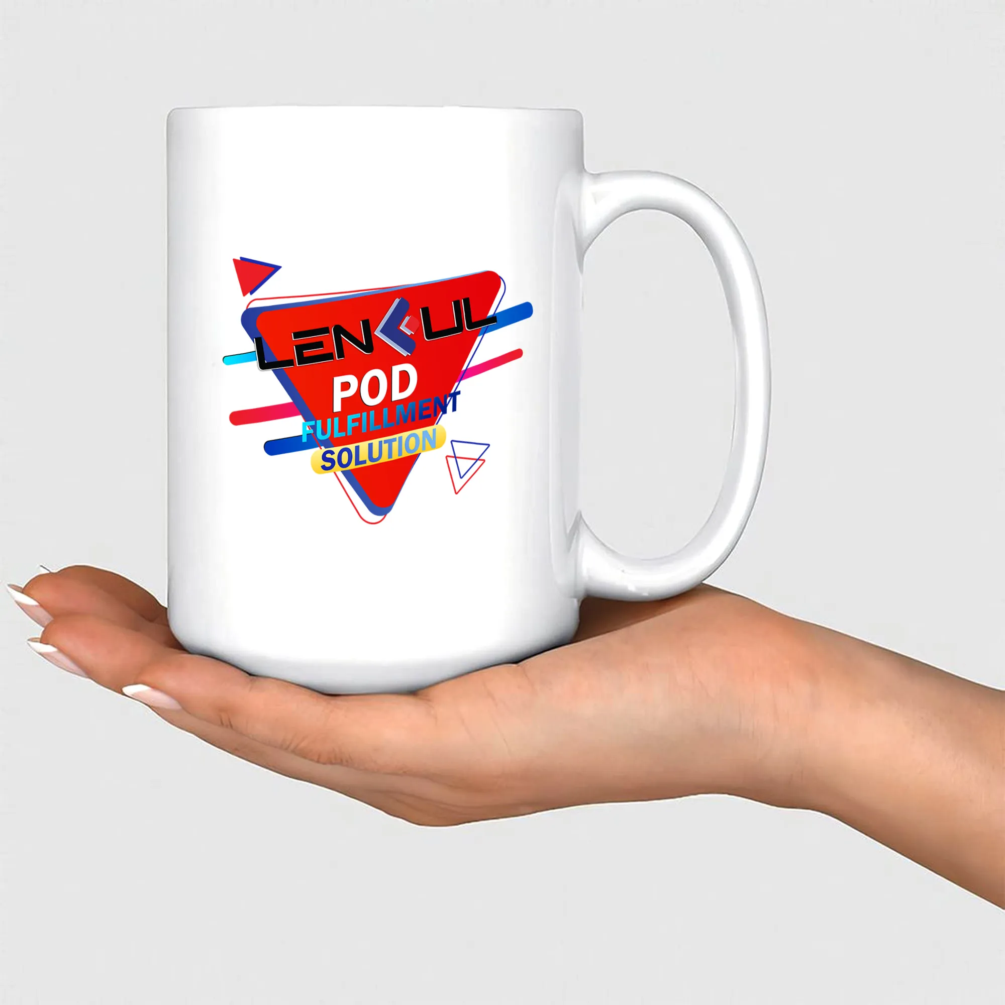 US White Ceramic Mug 15 Oz