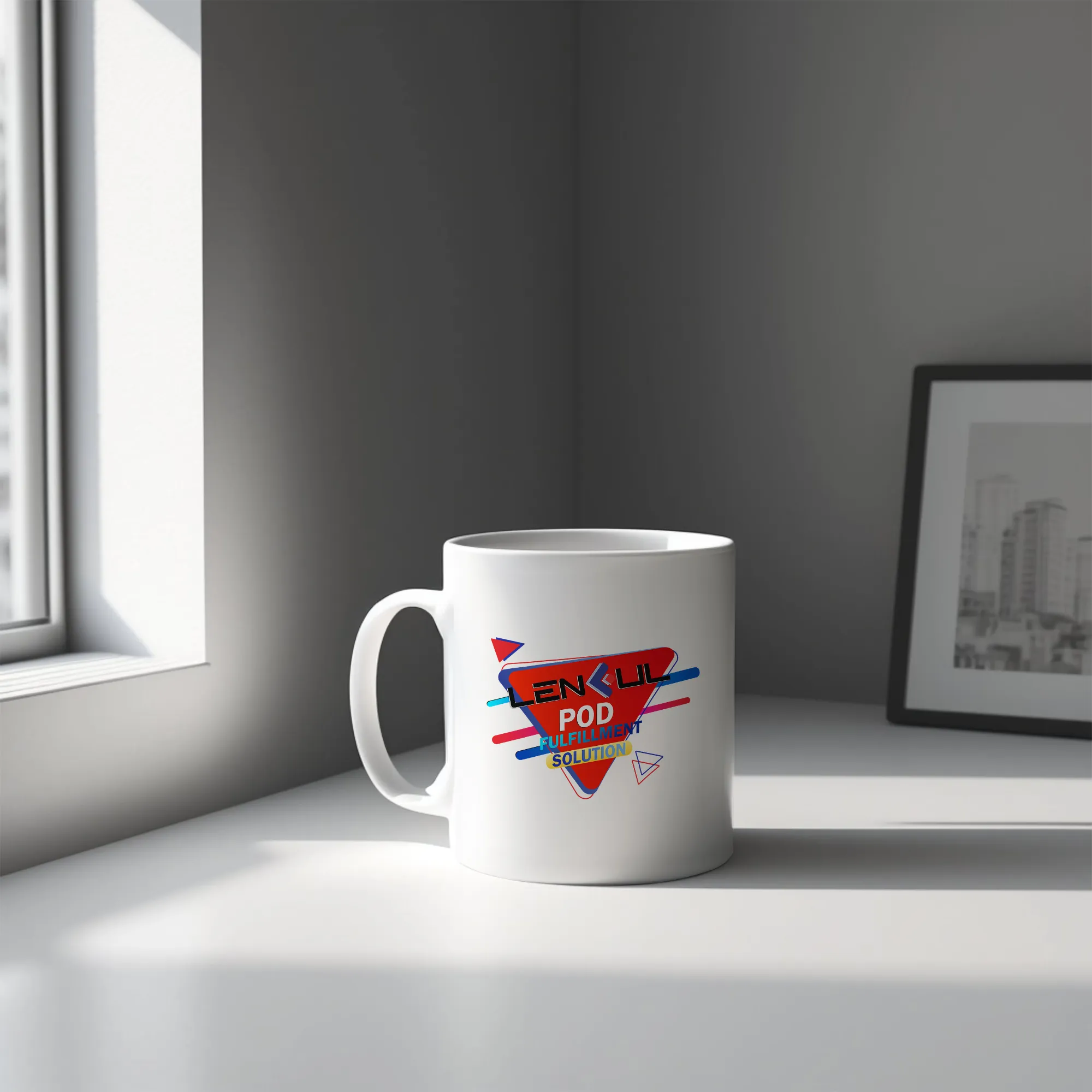 US White Ceramic Mug 11 Oz