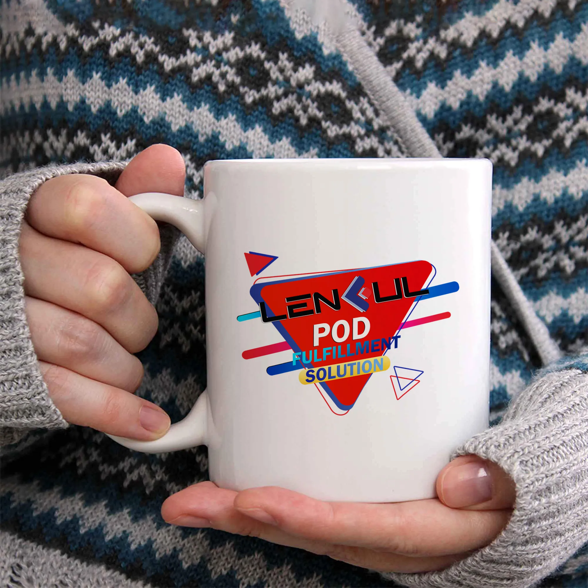 US White Ceramic Mug 11 Oz