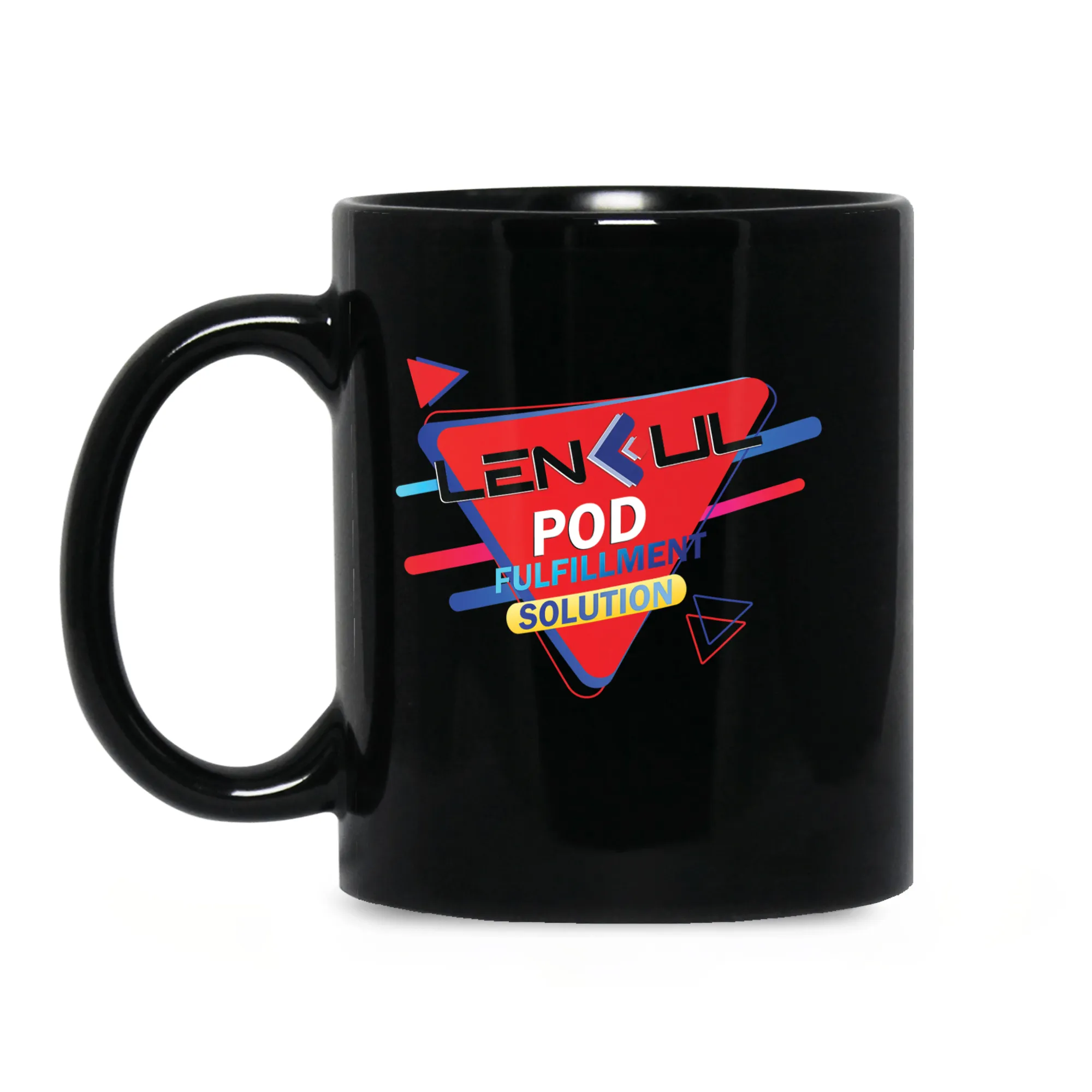 US Black Ceramic Mug 11 Oz