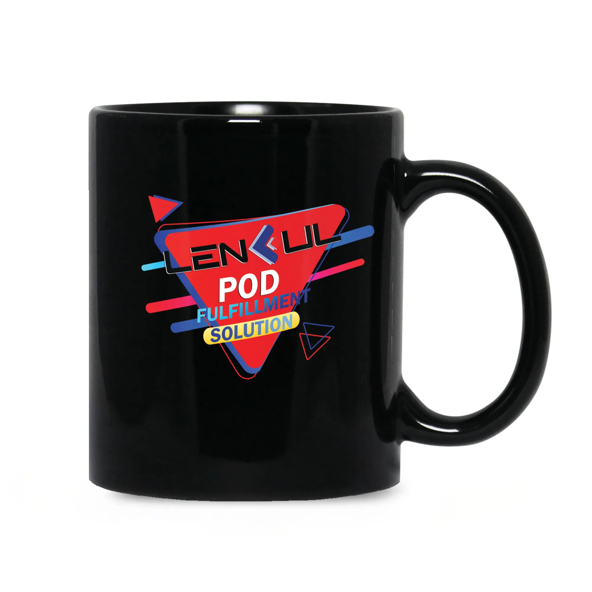 US Black Ceramic Mug 11 Oz
