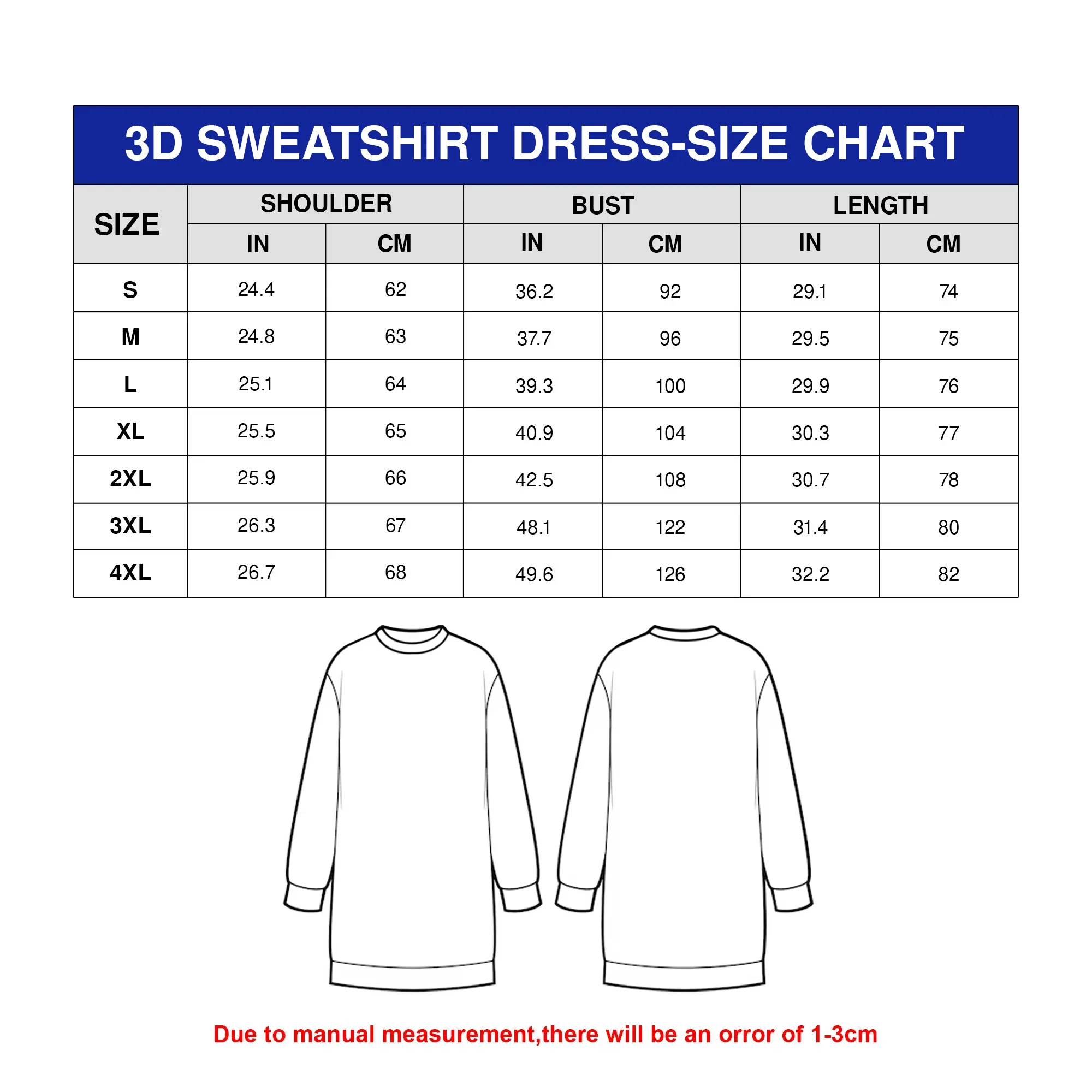 3D Sweatshirt Dress