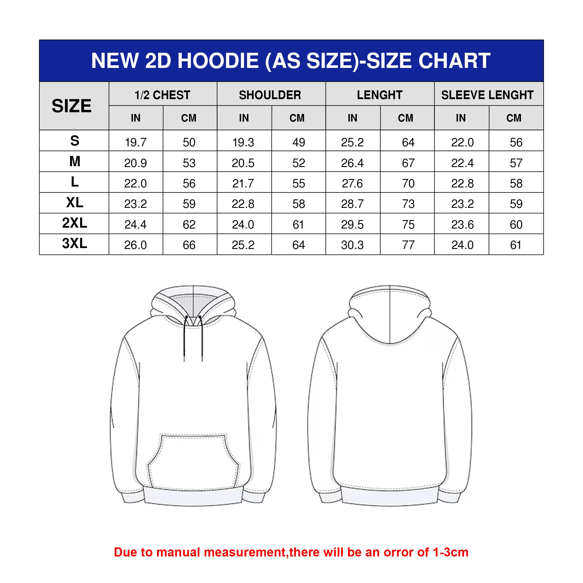 New 2D Hoodie (AS Size)