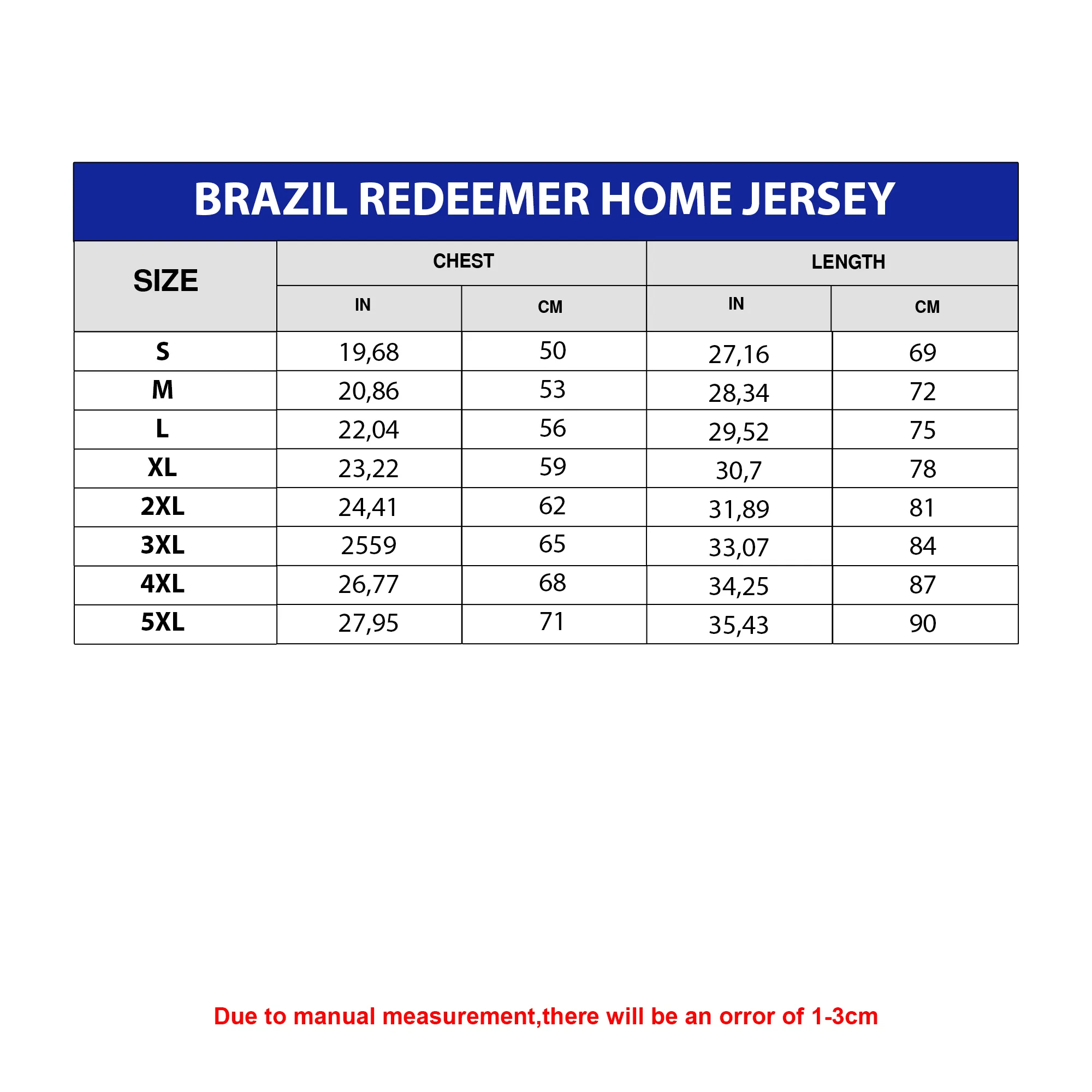 VN Brazil Redeemer Home Jersey