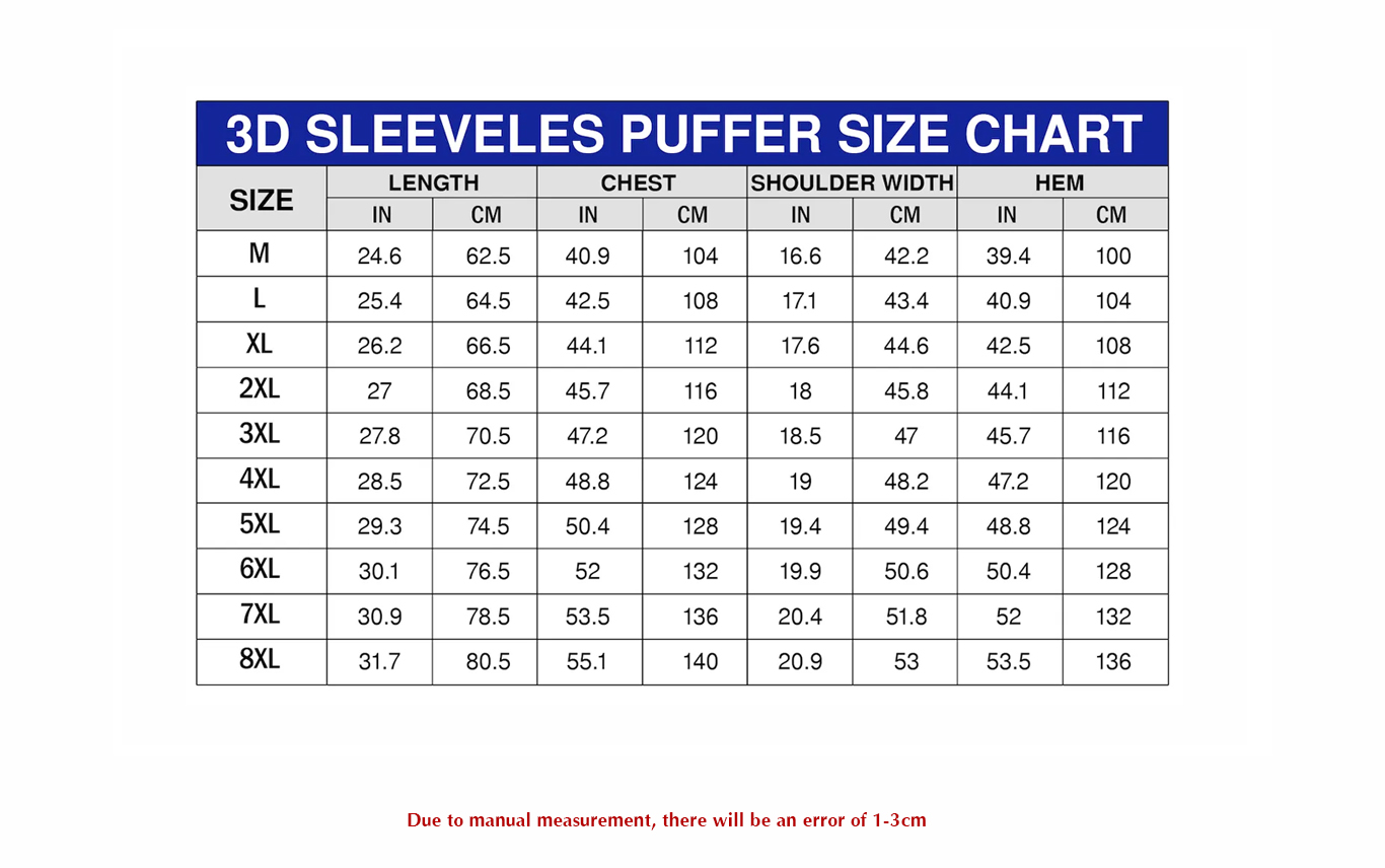 3D Sleeveless Puffer Jacket