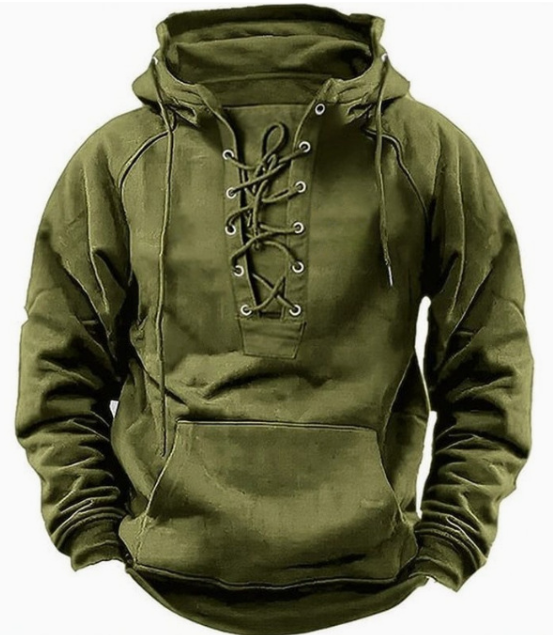 2D Lace-up Hoodie