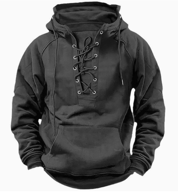 2D Lace-up Hoodie
