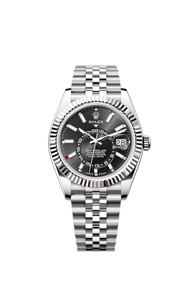 Rolex Sky-Dweller, 42mm, Oystersteel and 18k White Gold, Black, Jubilee, Ref# 336934-000 Watch