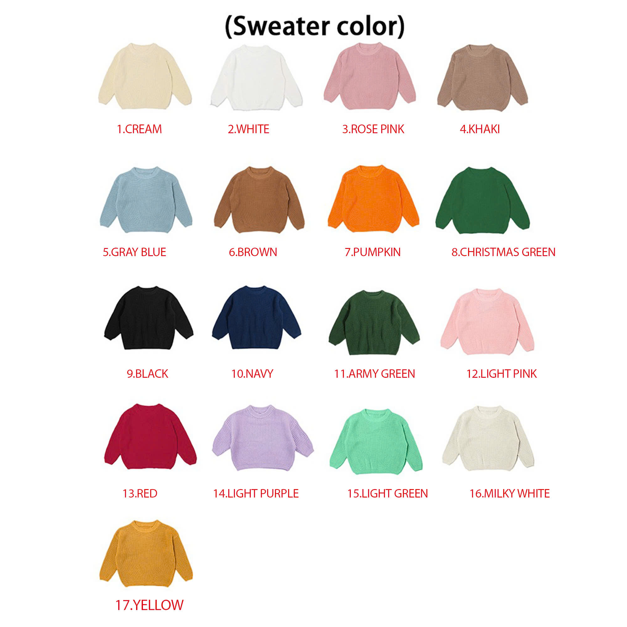 Hand Embroidery Children Sweaters
