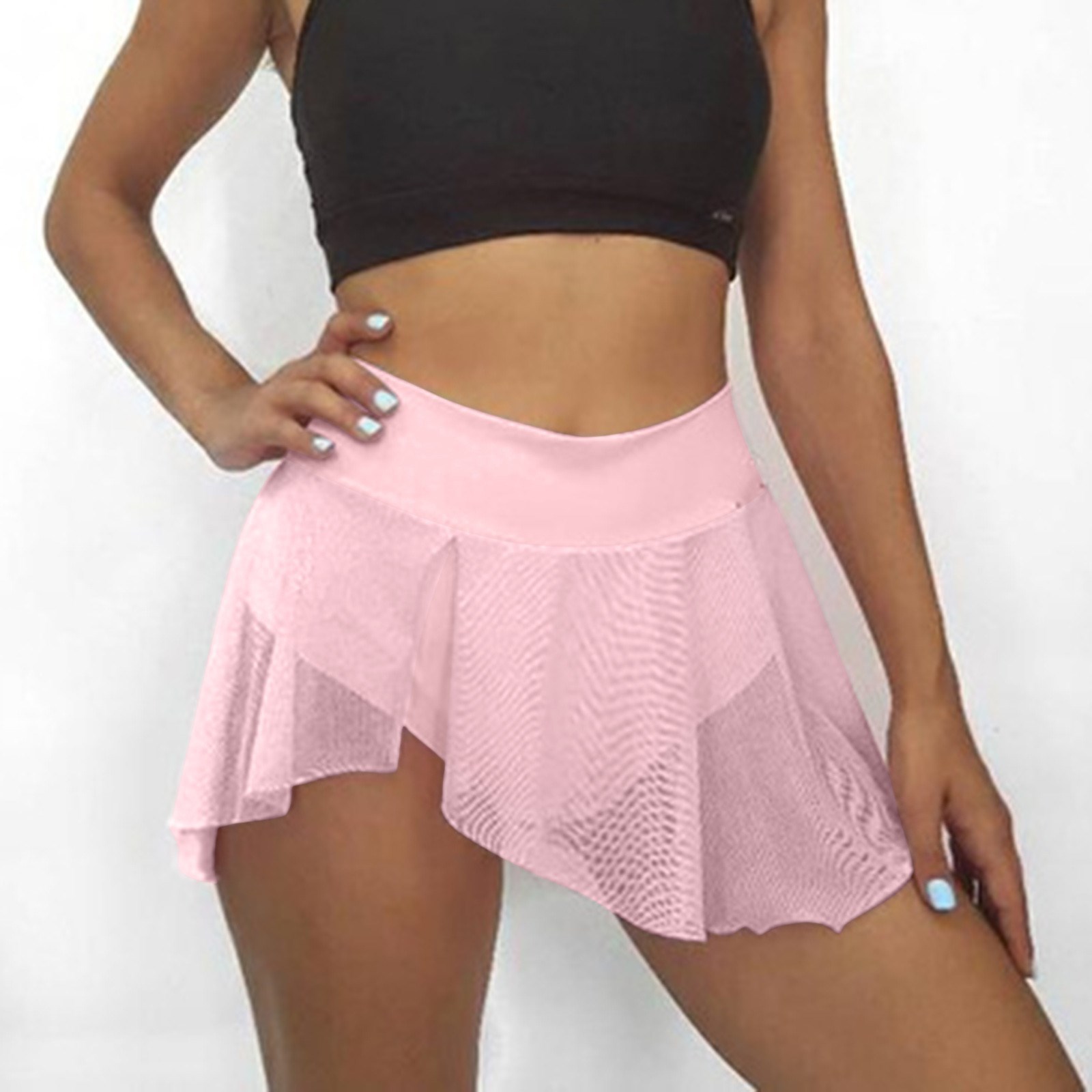 High Waisted Flared Skirted Shorts