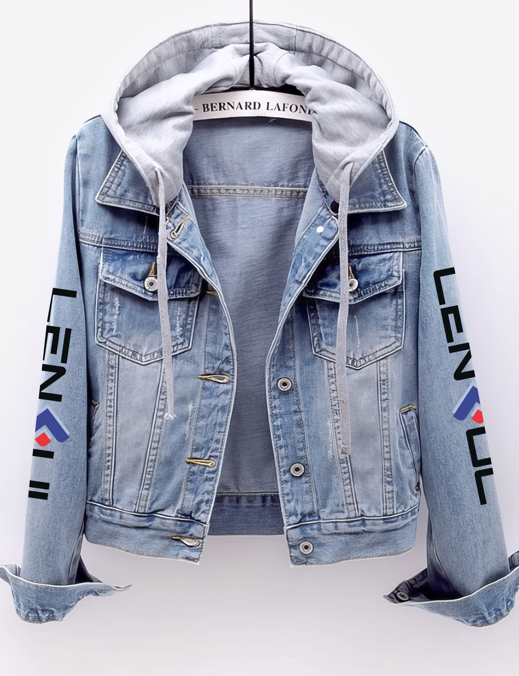 2D Hooded Denim Jacket